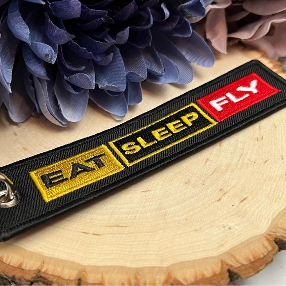 Aviator ‘Eat, Sleep, Fly’ Keychain Luggage Tag - Picture 9 of 15